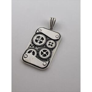 Watch Movement Sterling Silver 925 Pendant For Necklace
